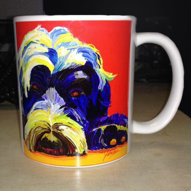 Coffee Mug - Dog Painting by Jackie Jacobson