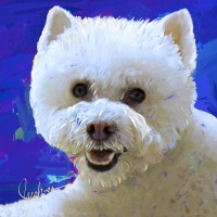 Dog Paintings-Bichon-Westie